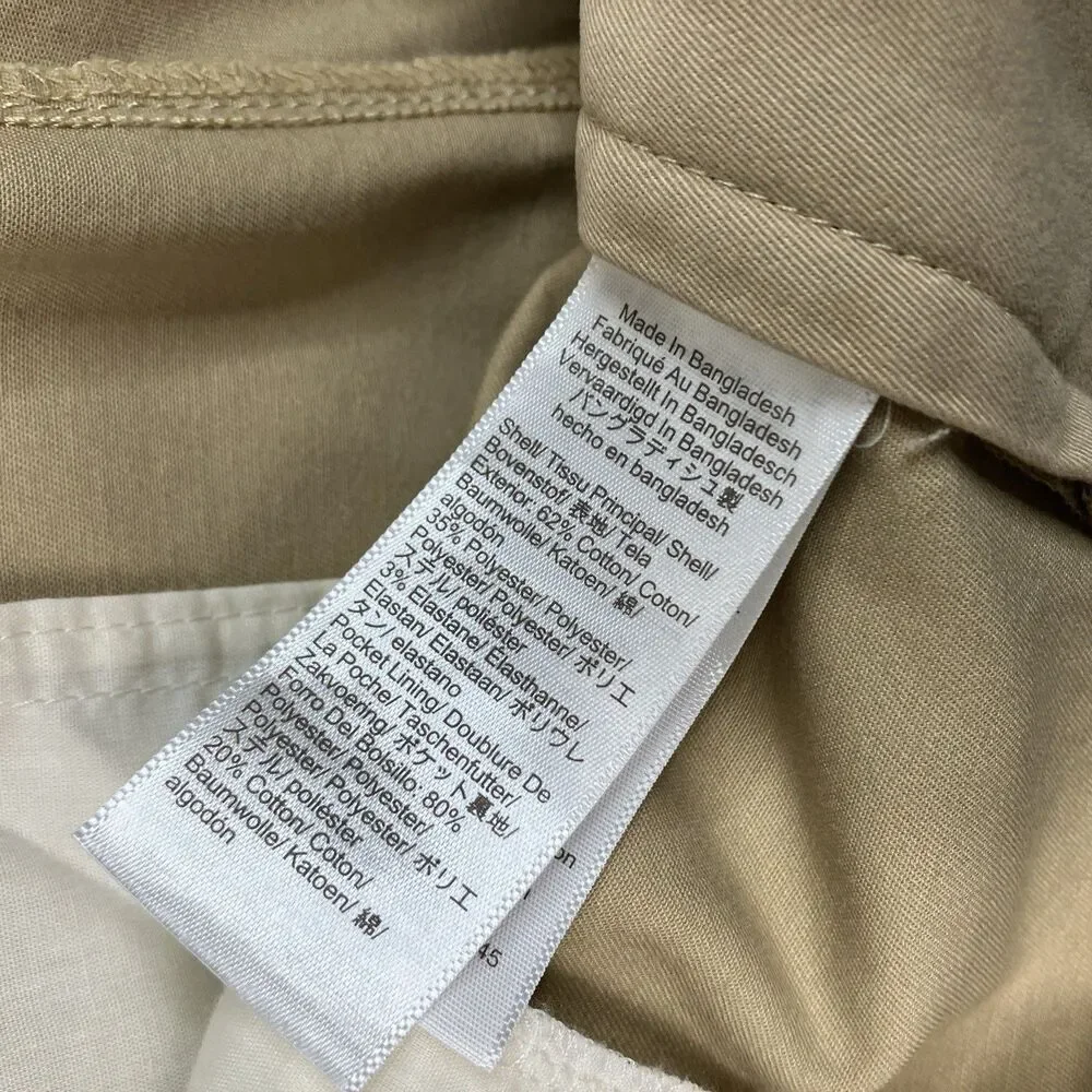 J Crew Chino Pants Mens 36x30 Khaki Slim TruTemp365 British Office Casual BZ109